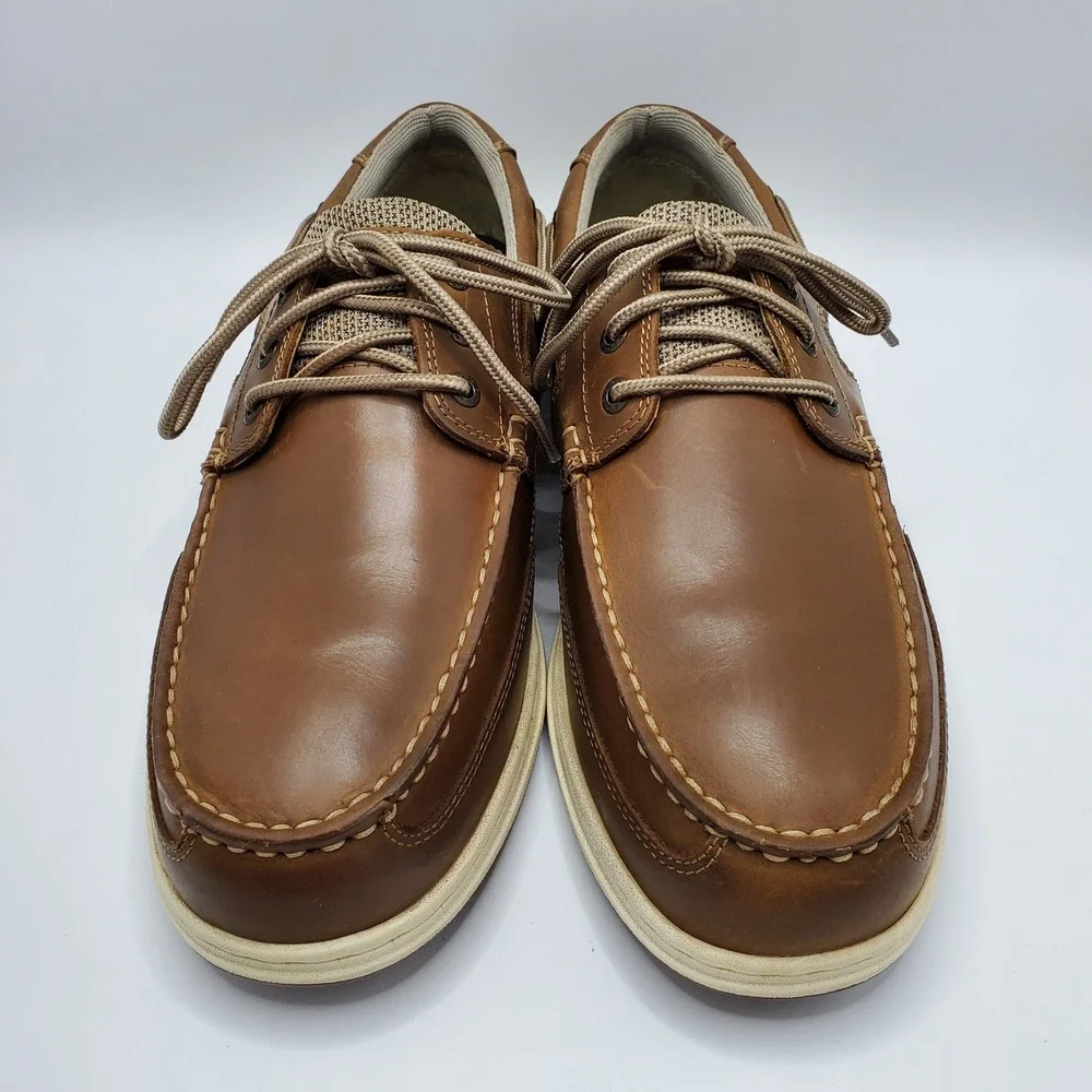 Dockers Beacon 11 WIDE Men's Leather Boat Shoes Loafers Casual Dark Tan‎